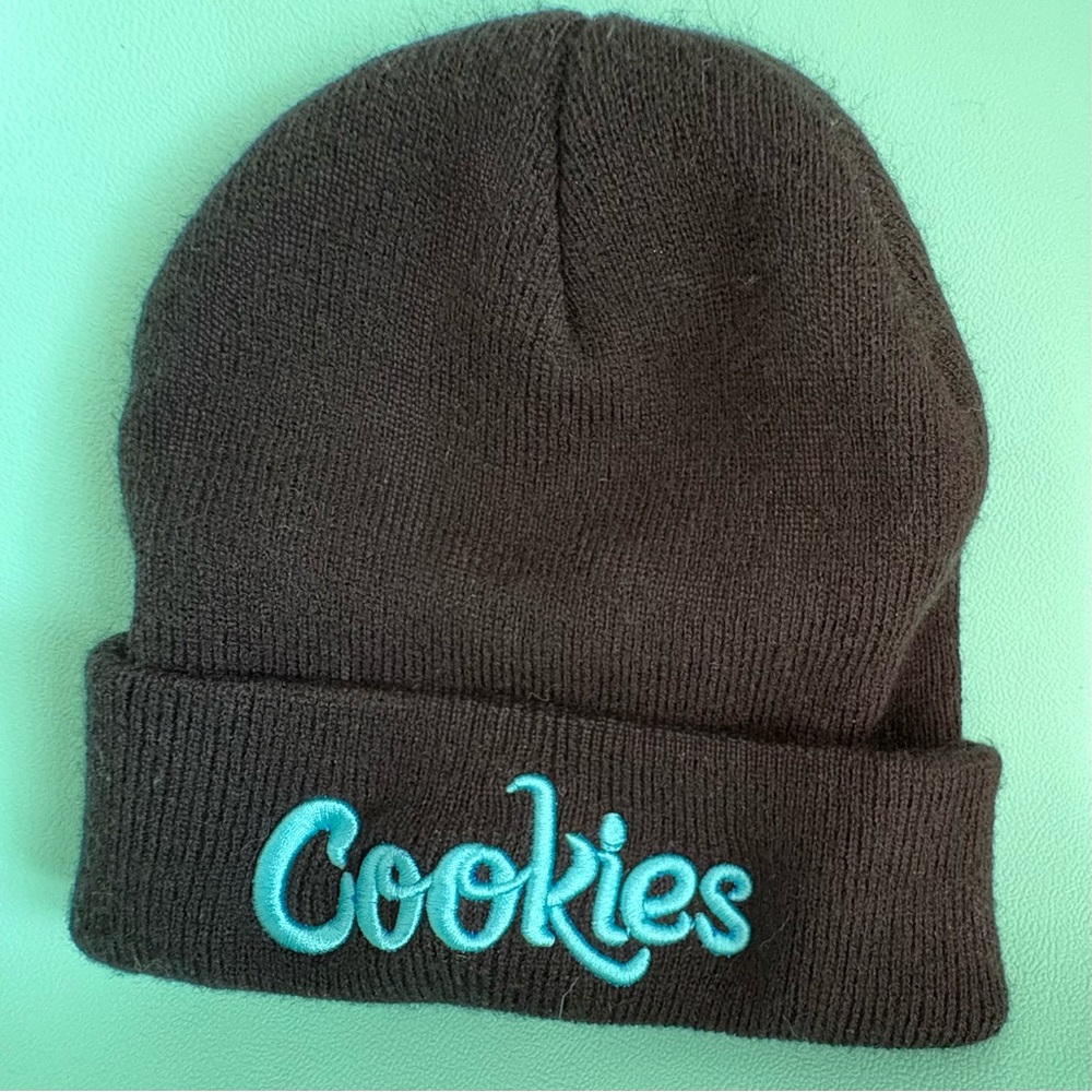 COOKIES Knitted Warm Winter cap Soft Ski Fold Beanie Hat, one size.